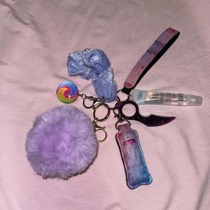 Cotton candy basic safety keychain